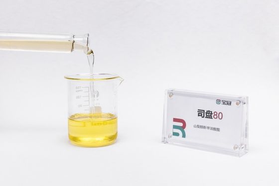 Sorbitane monopalmitate, S-40, Span40, solide cireux jaune clair, stabilisateur d'émulsion dans la polymérisation des lotions